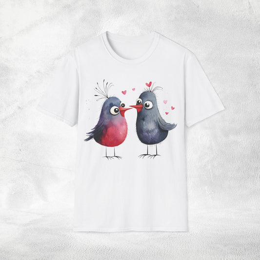 Unisex couples T-Shirt lovebird