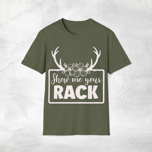 Unisex hunting shirt show me your rack
