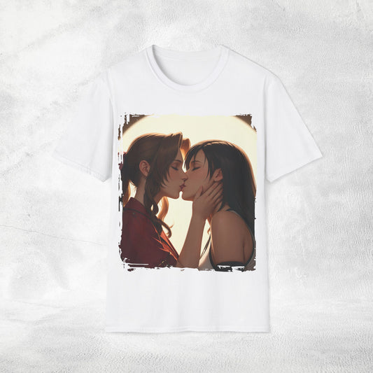 Unisex Gaming shirt Final Fantasy Aerith Gainsborough and Tifa Lockhart lesbian