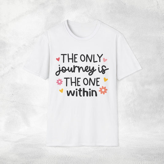 Womens Yoga shirt the only journey is the one within