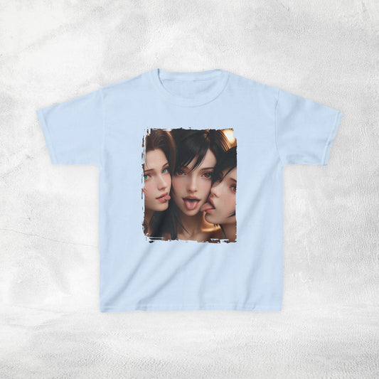 Kids gaming shirt Final Fantasy Tifa Lockhart and Aerith Gainsborough Yuffie Kisaragi