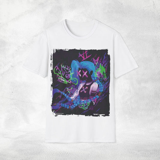 Unisex Gaming shirt Arcane Series LOL Jinx