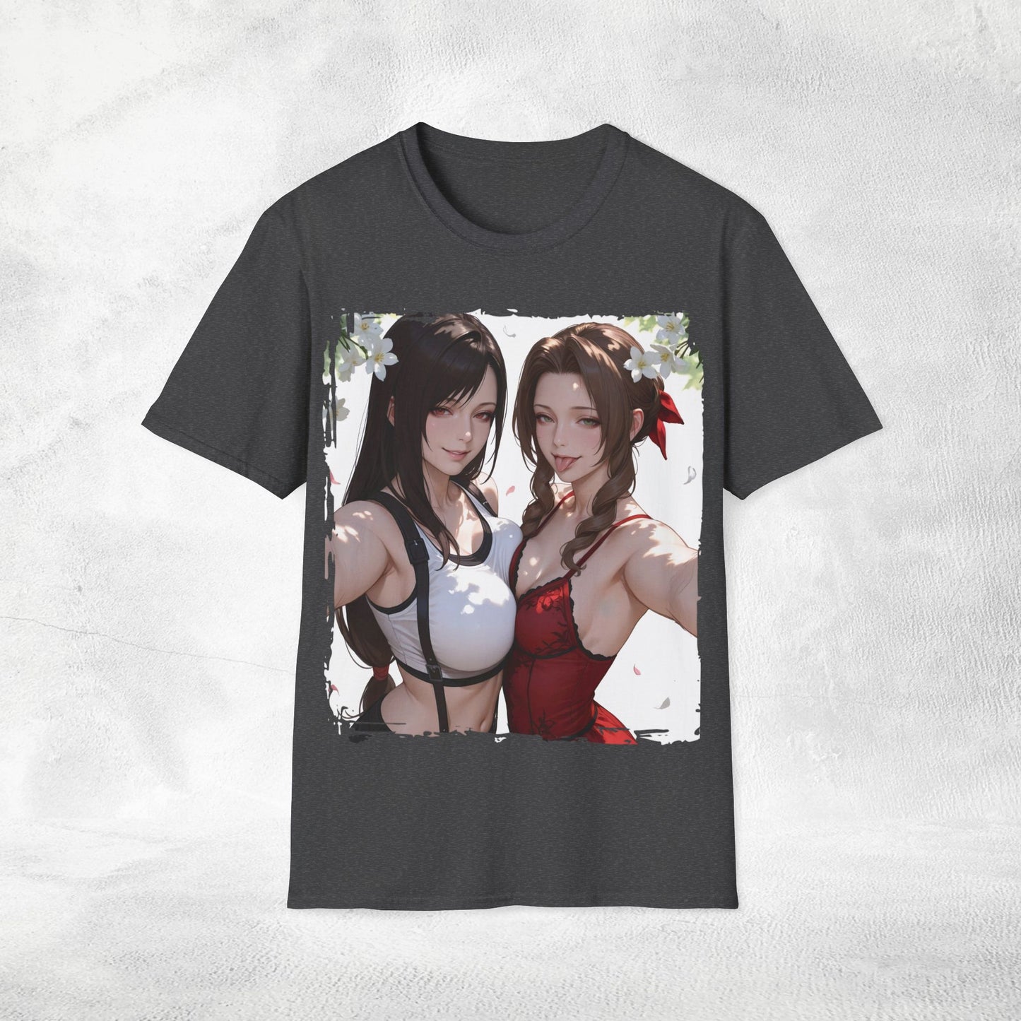 Unisex Gaming shirt Final Fantasy Aerith Gainsborough and Tifa Lockhart Anime