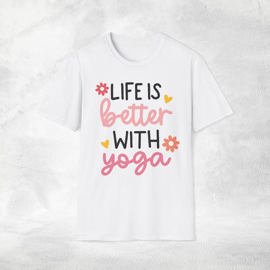 Womens Yoga shirt life is better with yoga