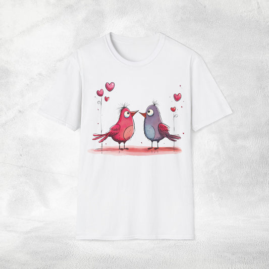 Unisex couples T-Shirt lovebird
