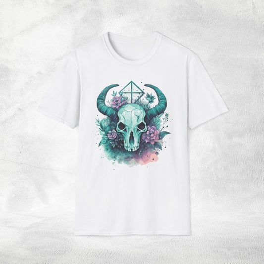 Unisex Gothic Shirt Pastel Baphomet Skull