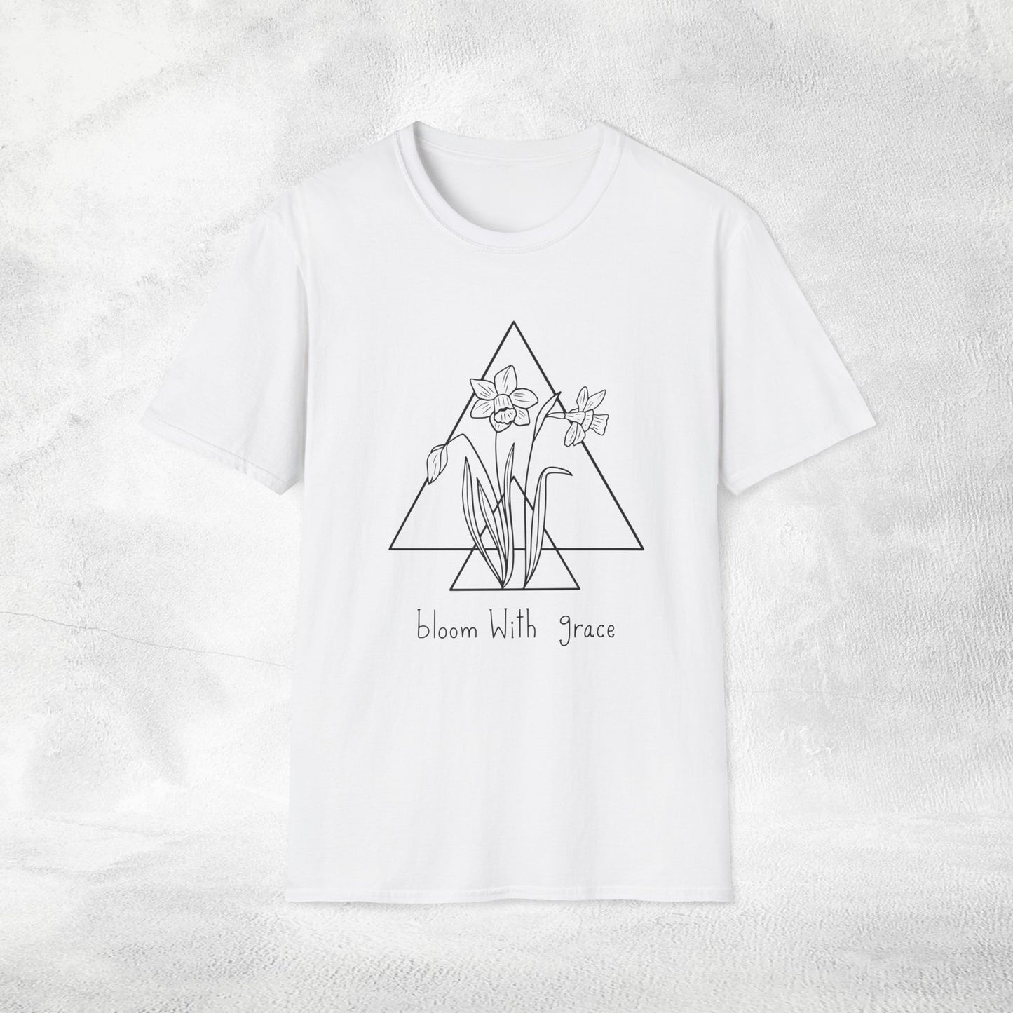 Womens Slogan T-shirt bloom with grace