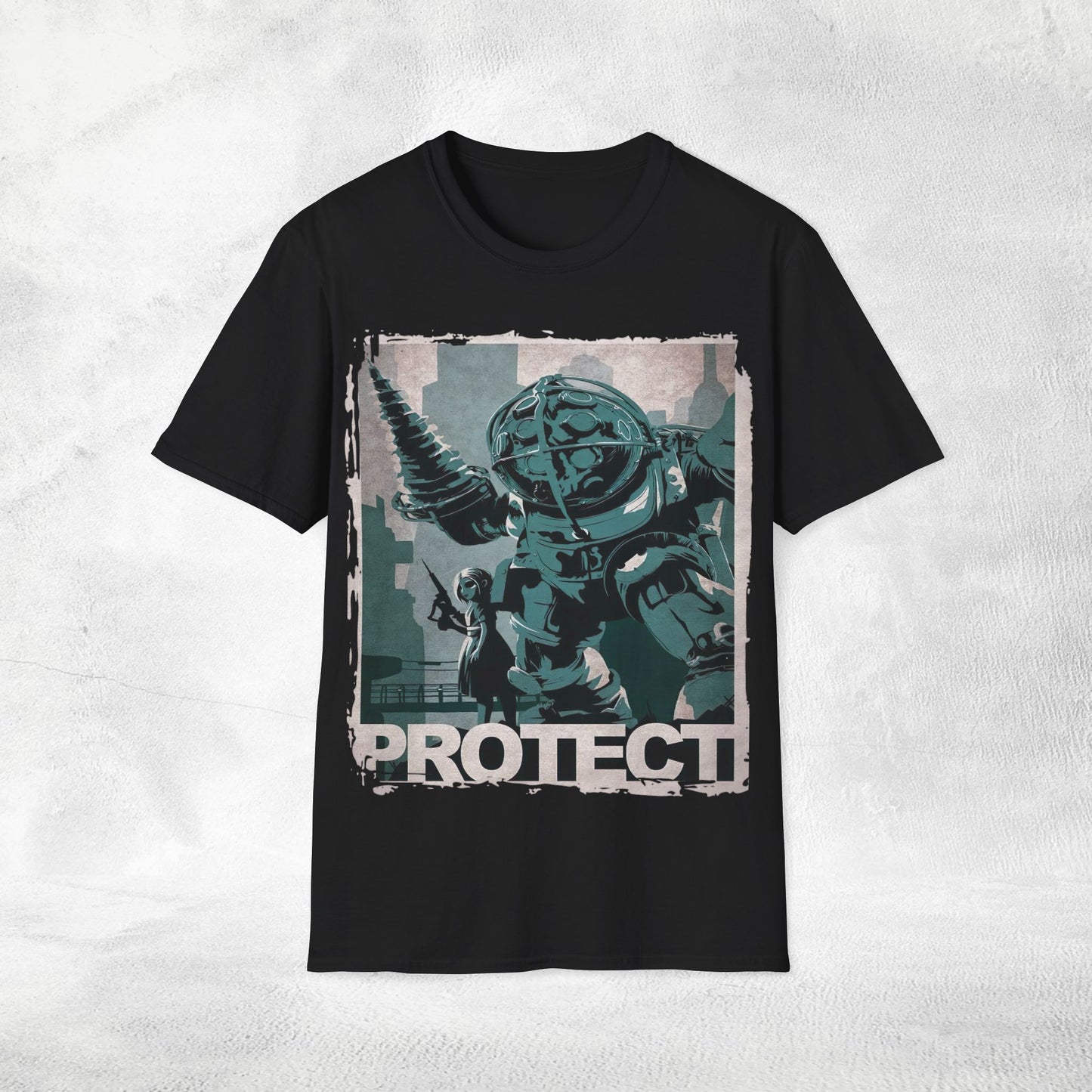 Unisex Gaming shirt Bioshock Big Daddy Protection