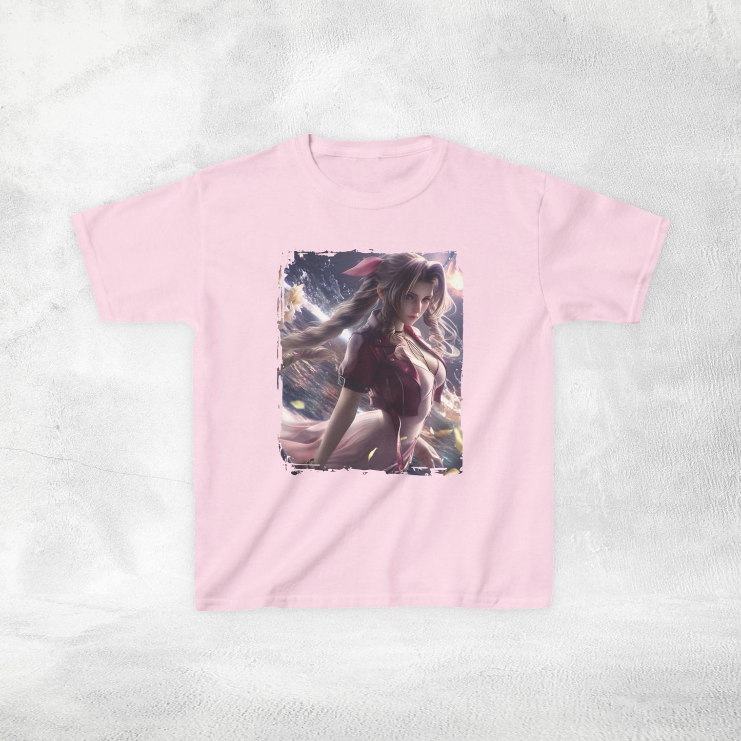 Kids  gaming shirt Final Fantasy Aerith Gainsborough