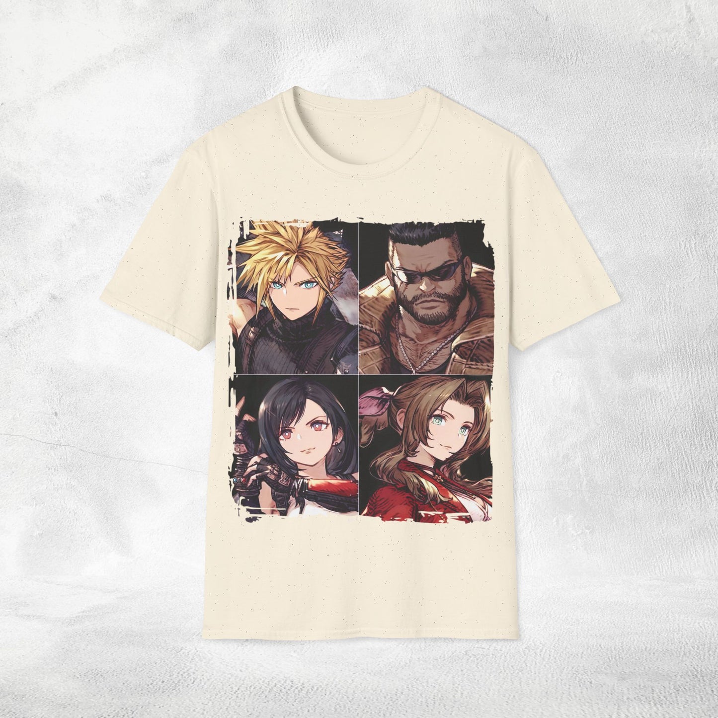 Unisex Gaming shirt Final Fantasy Cloud Barret Tifa and Aerith