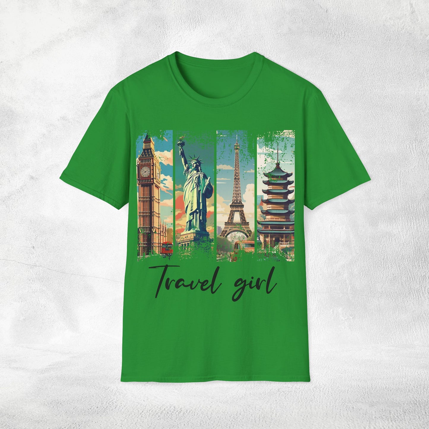 Women T-shirt travel girl vacation tee