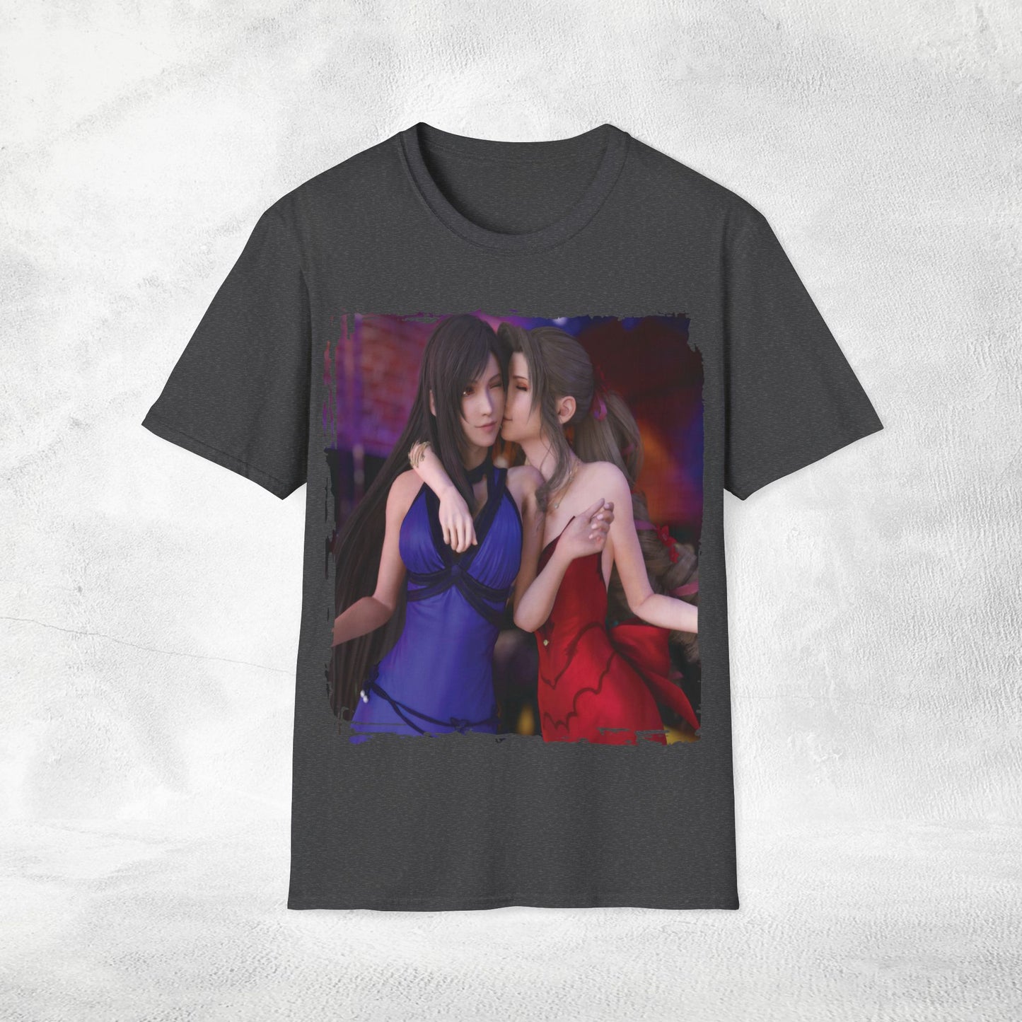 Unisex Gaming shirt Final Fantasy Aerith Gainsborough and Tifa Lockhart party