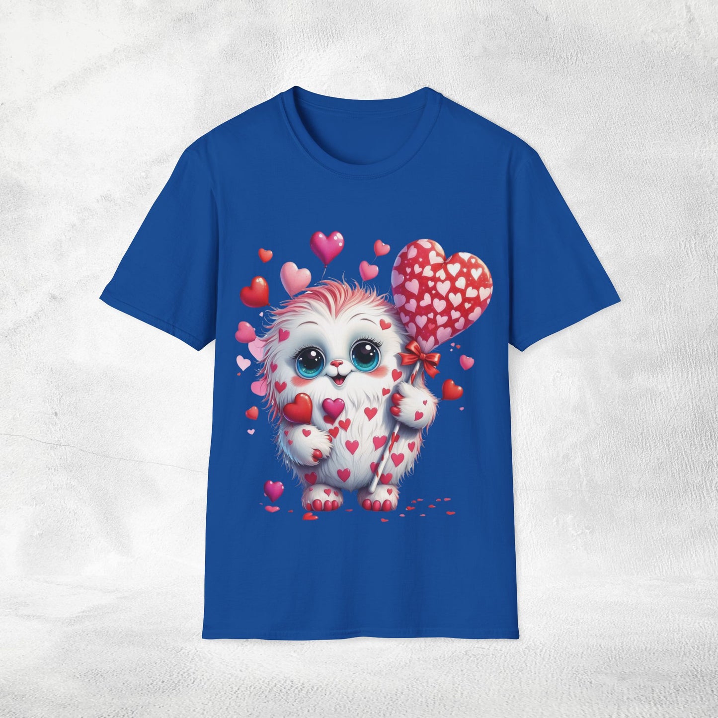 Unisex couples T-Shirt valentine monster