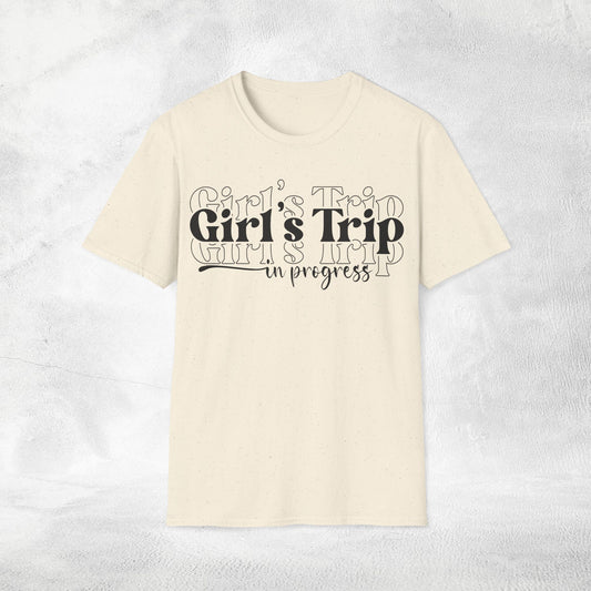 womens shirt girls trip in progress