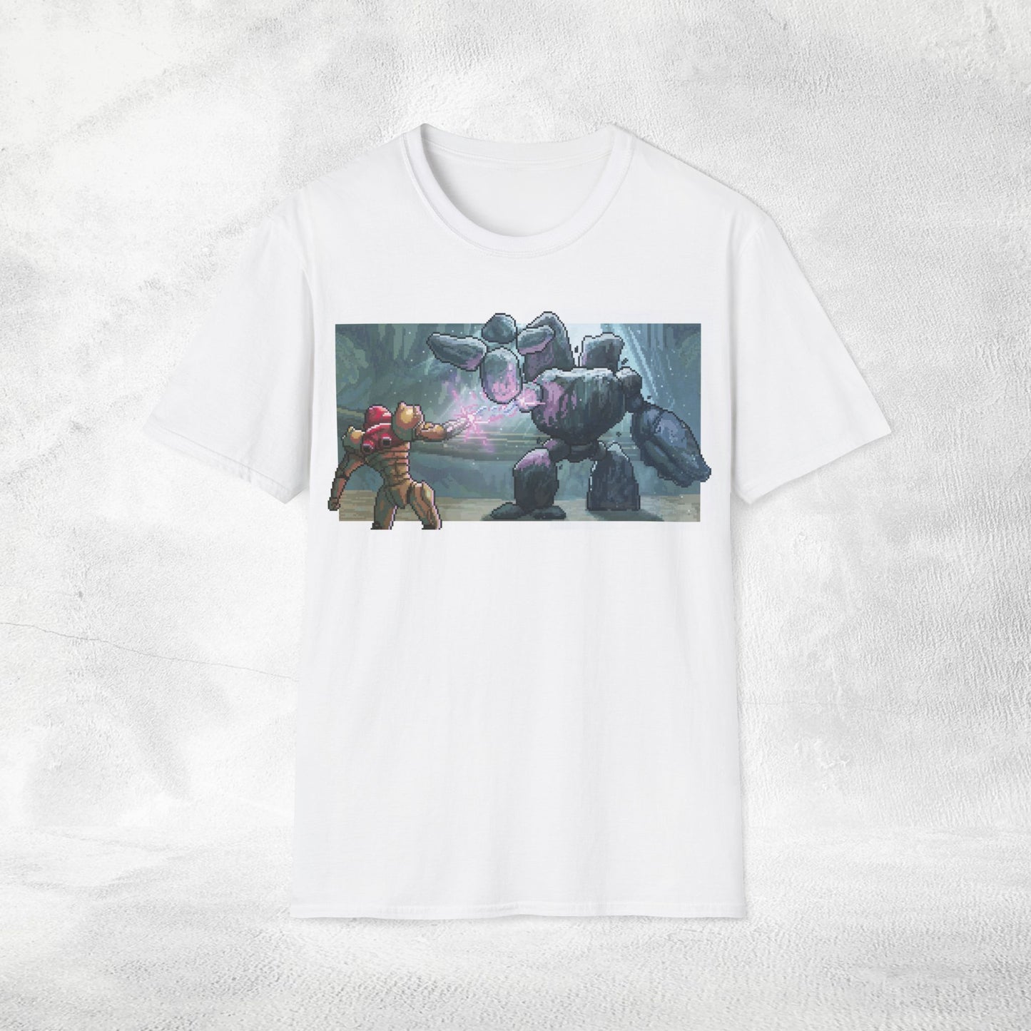 Unisex gaming shirt Samus Aran PixelArt