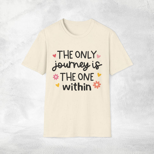 Womens Yoga shirt the only journey is the one within