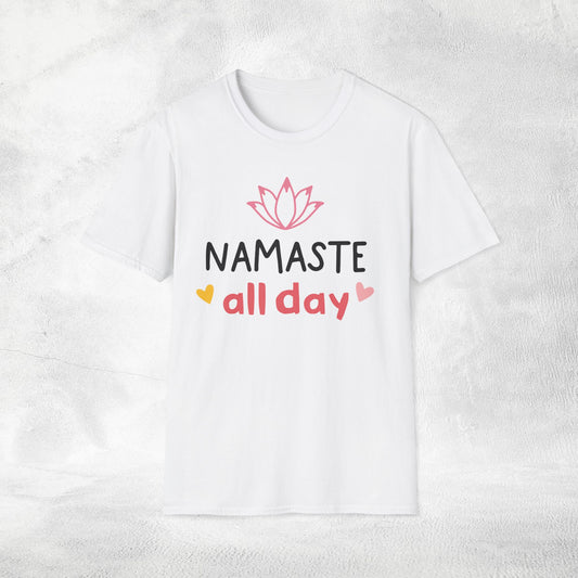 Womens Yoga shirt namaste all day