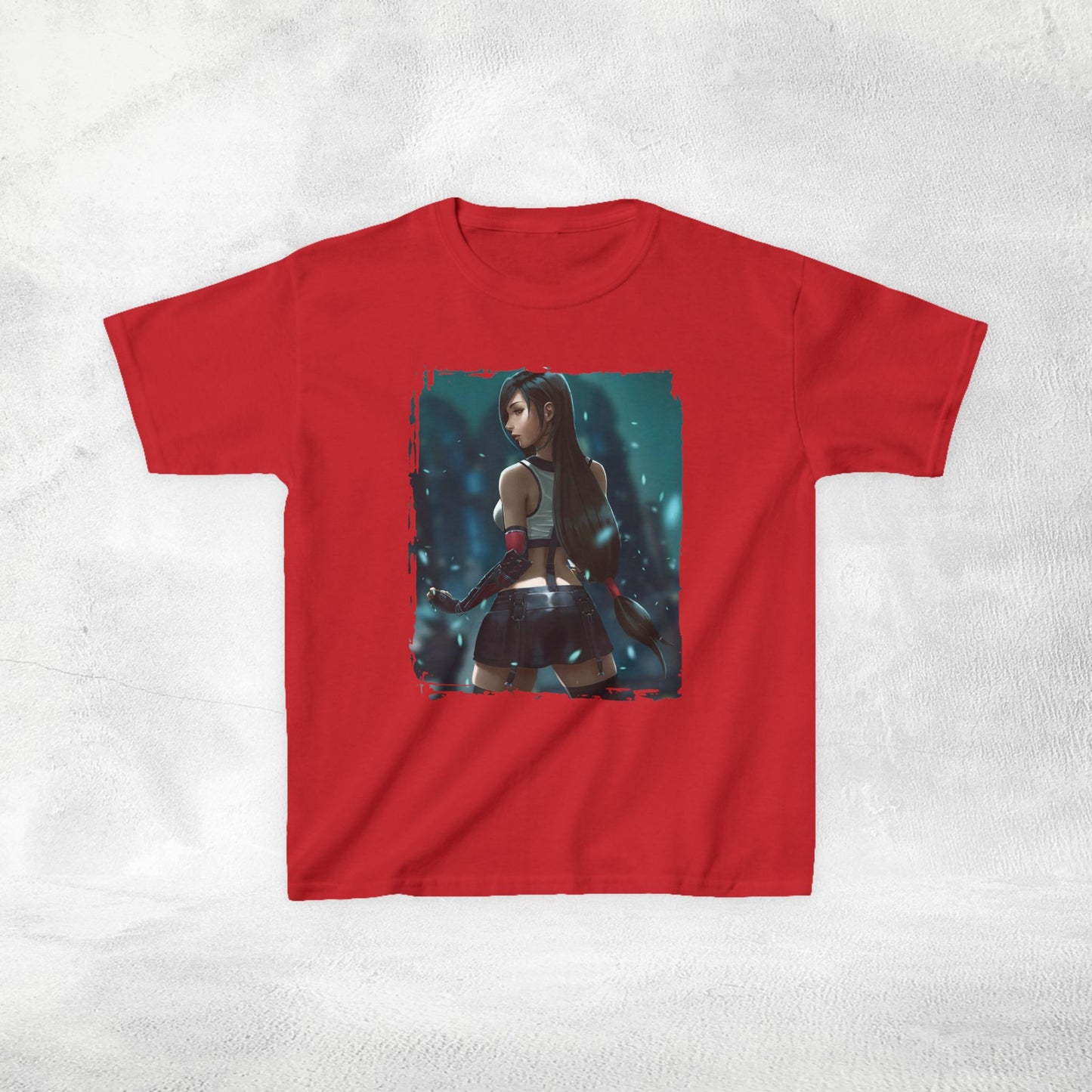Kids  gaming shirt Final Fantasy Tifa Lockhart