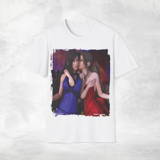 Unisex Gaming shirt Final Fantasy Aerith Gainsborough and Tifa Lockhart party