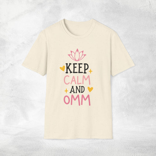 Women's yoga shirt keep calm and omm