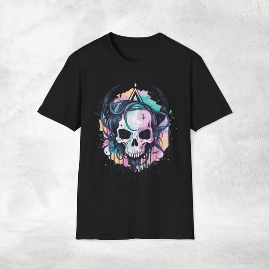 Unisex Gothic Shirt Pastel Skull