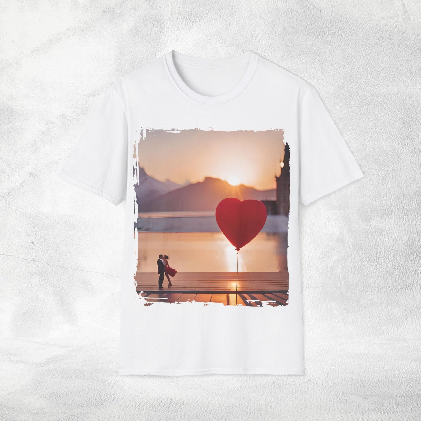 Unisex couples T-Shirt hearts