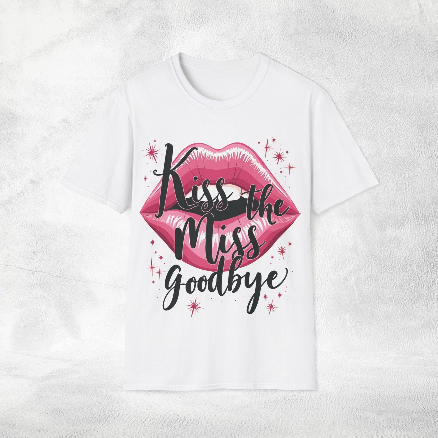 Women T-Shirt Kiss the Miss Goodbye bachelorette party