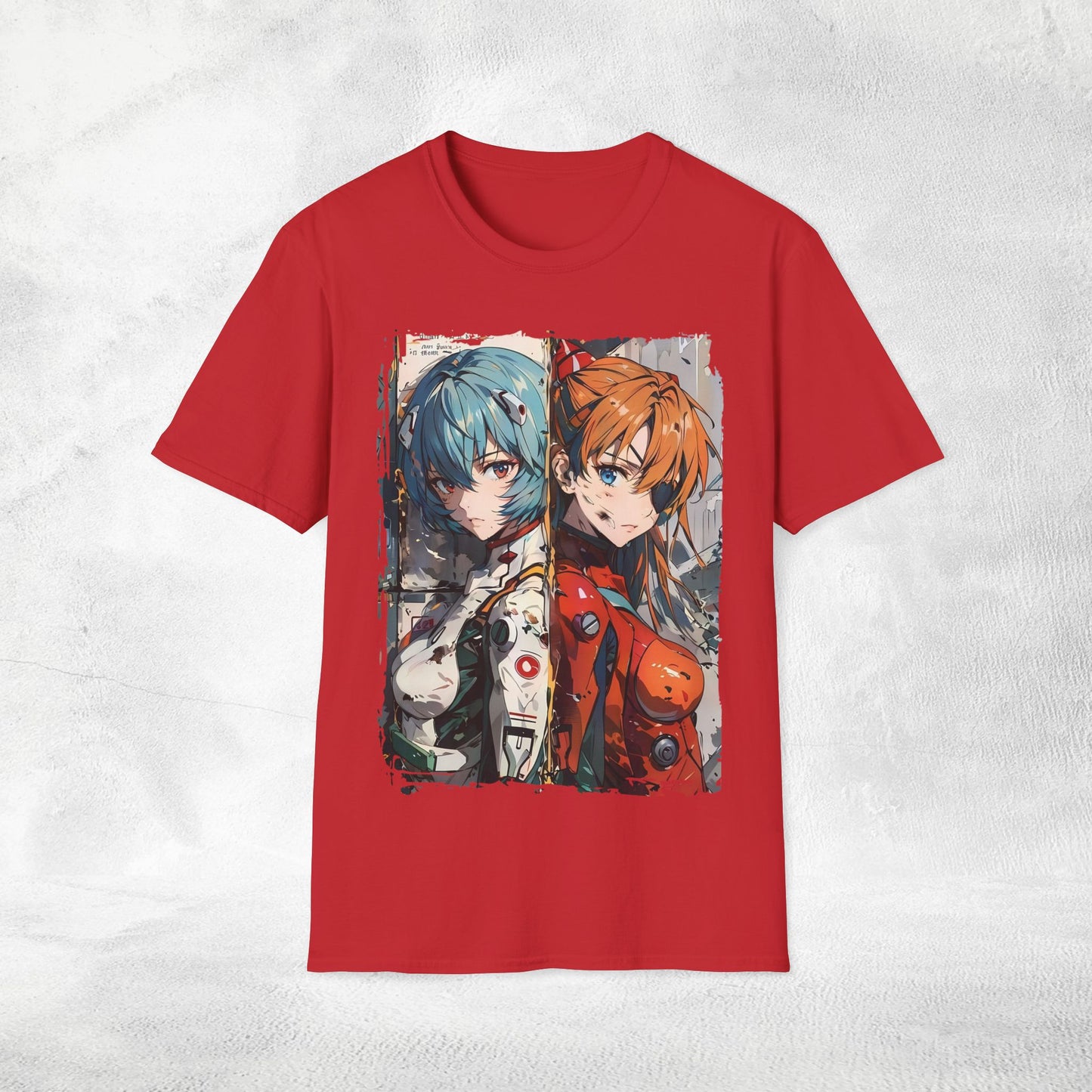 Unisex anime shirt Rei Ayanami and Asuka Langley Soryu