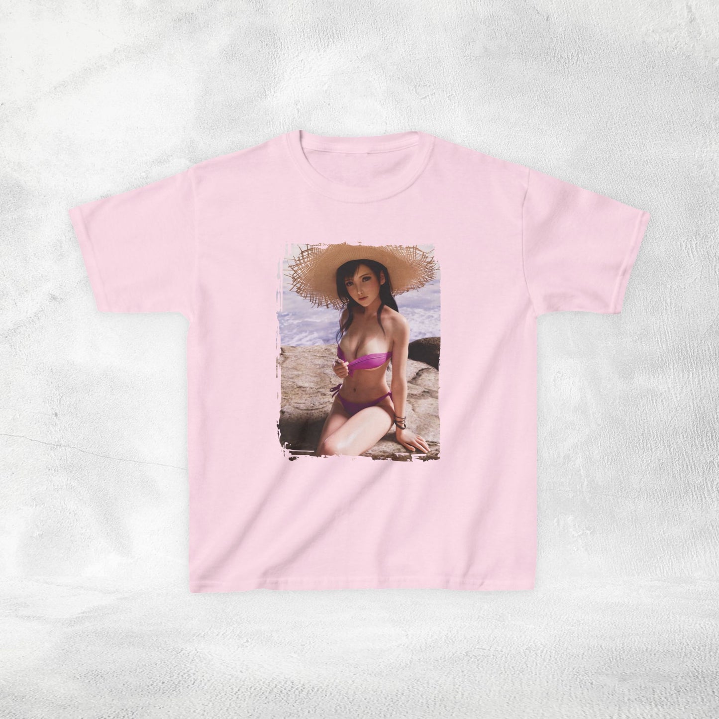 Kids gaming shirt Final Fantasy Tifa Lockhart Swimsuit with bikini lines