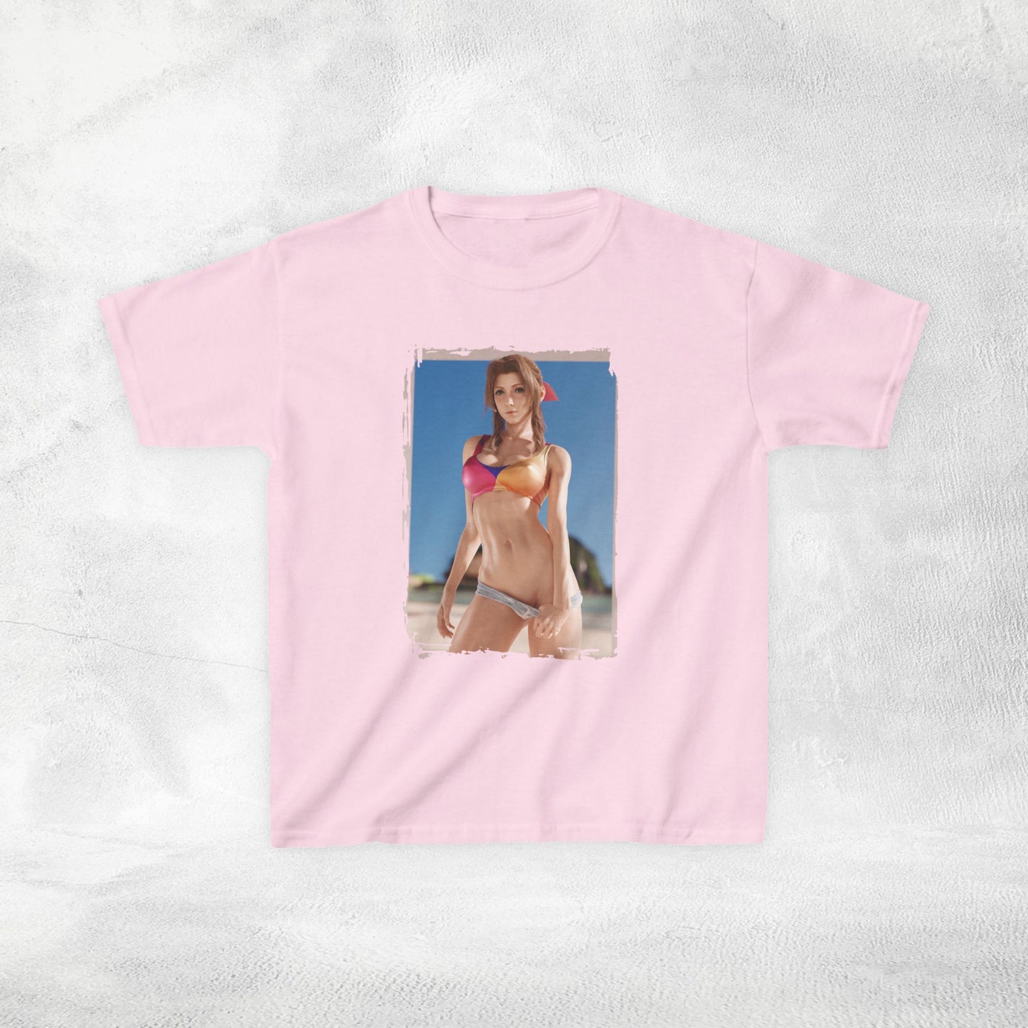 Kids gaming shirt Final Fantasy Aerith swimsuit