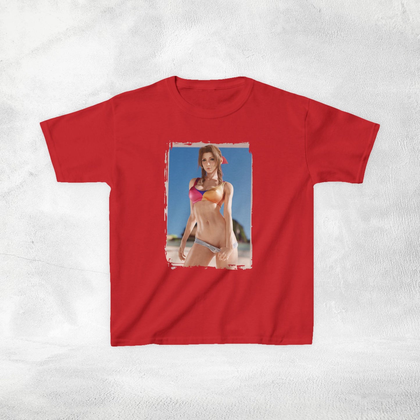 Kids gaming shirt Final Fantasy Aerith swimsuit