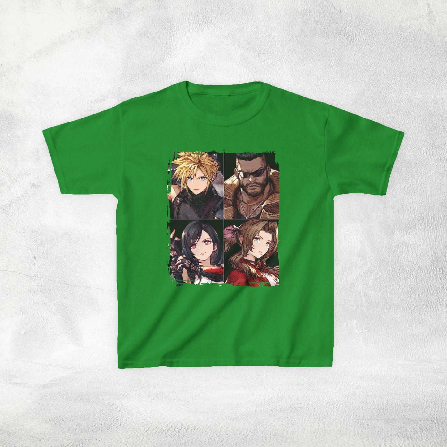 Kids  gaming shirt Final Fantasy Cloud Barret Tifa and Aerith