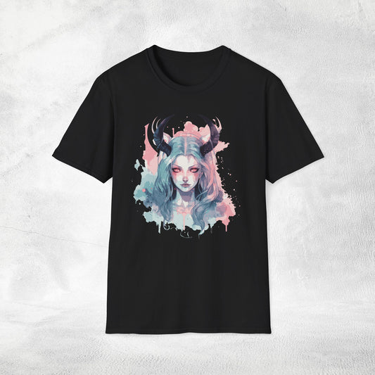 Unisex Gothic Shirt Pastel Baphomet Girl