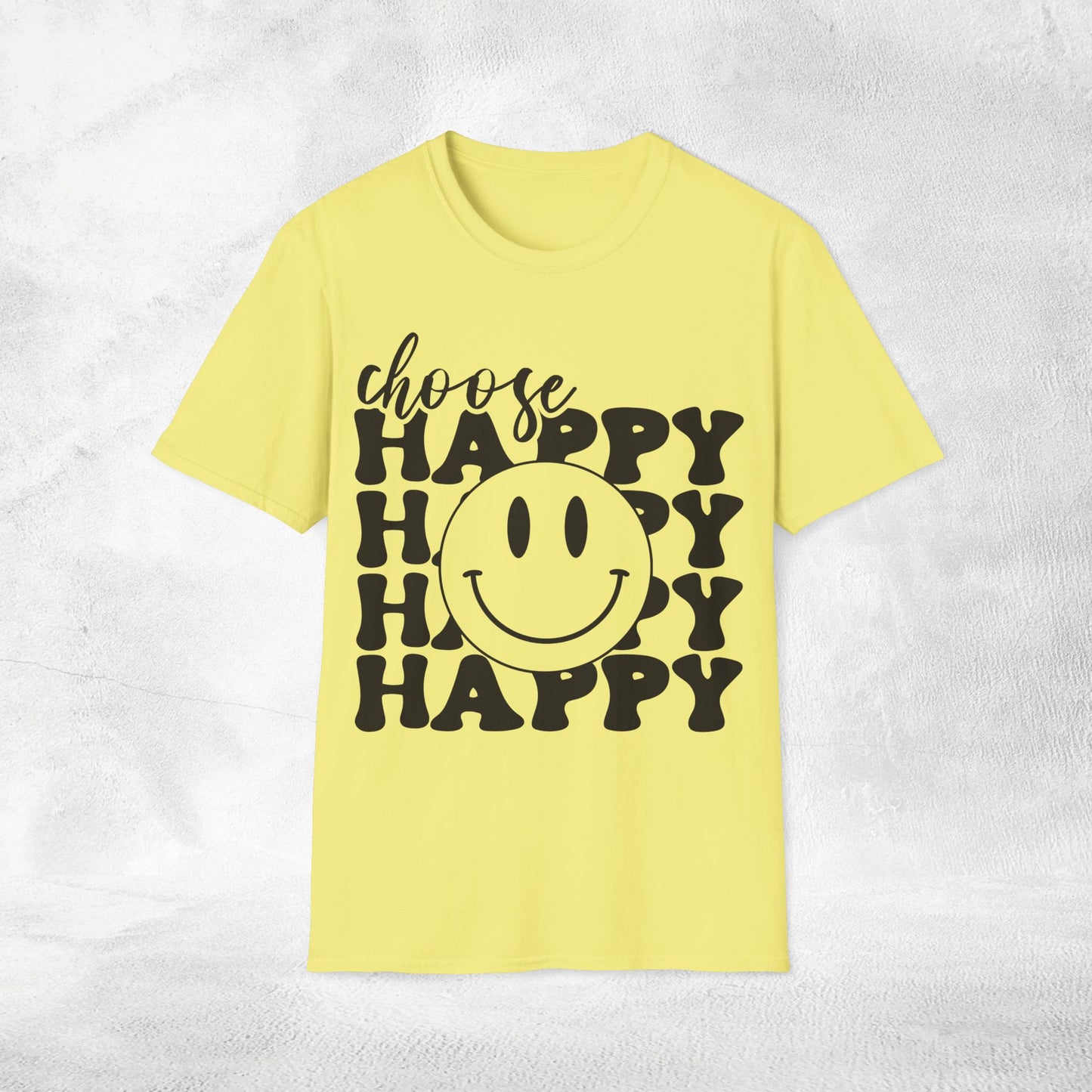 Women's Slogan T-shirt choose happy