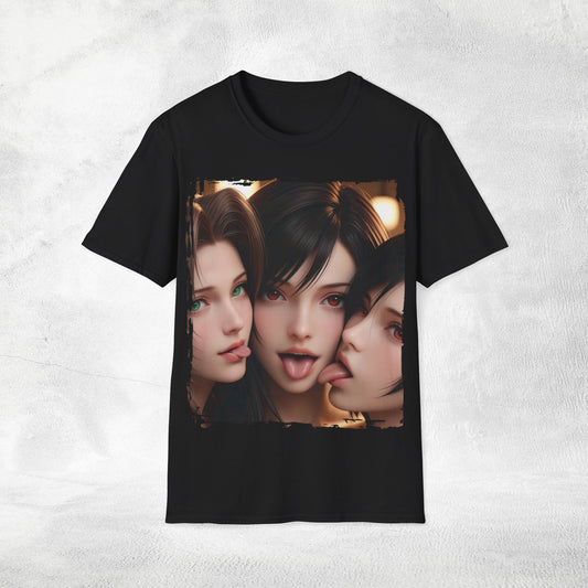 Unisex gaming shirt FF7 Aerith Tifa and Yuffie