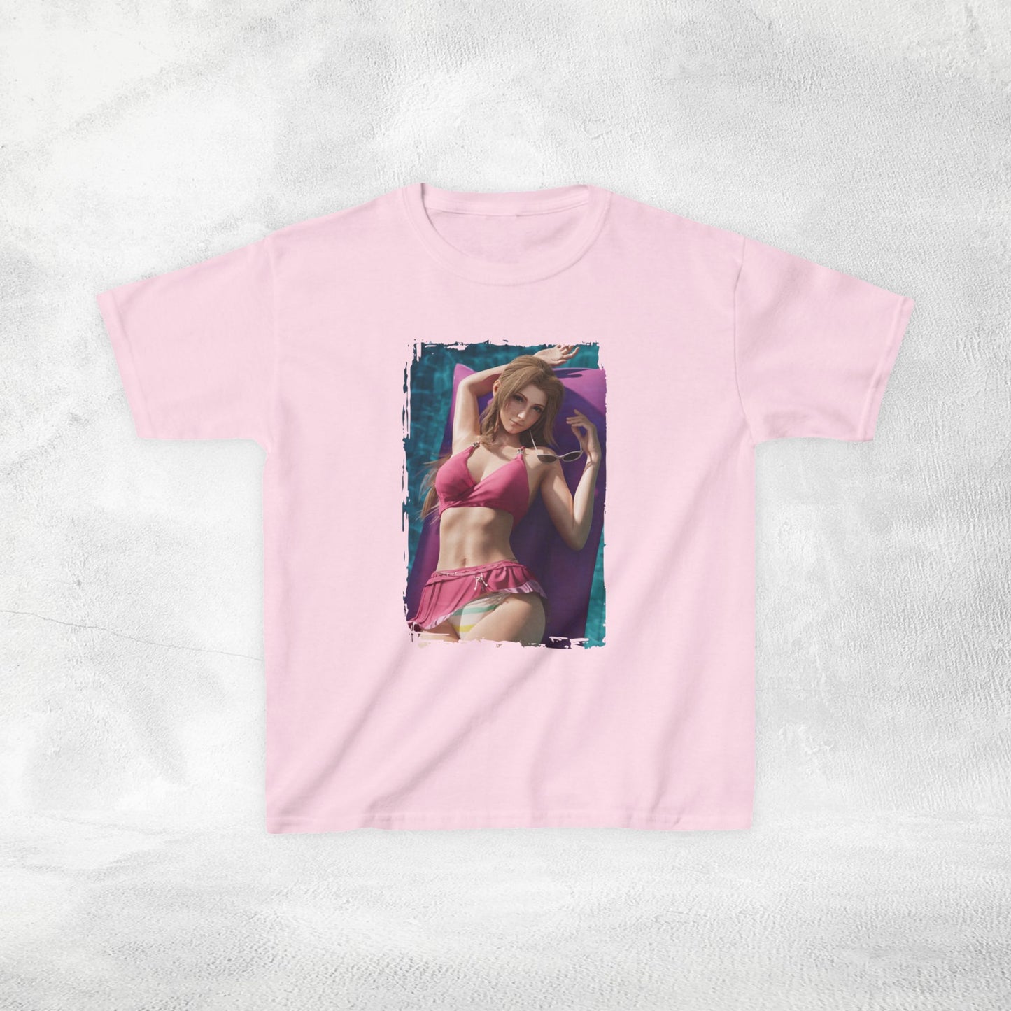 Kids gaming shirt Final Fantasy Aerith Swimsuit