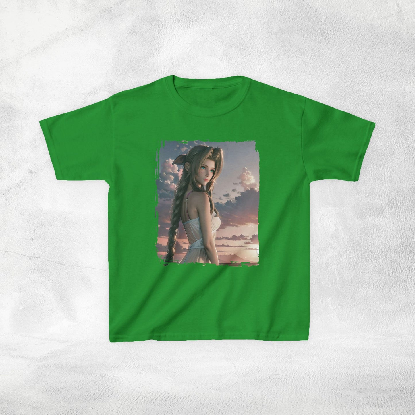 Kids  gaming shirt Final Fantasy Aerith Gainsborough