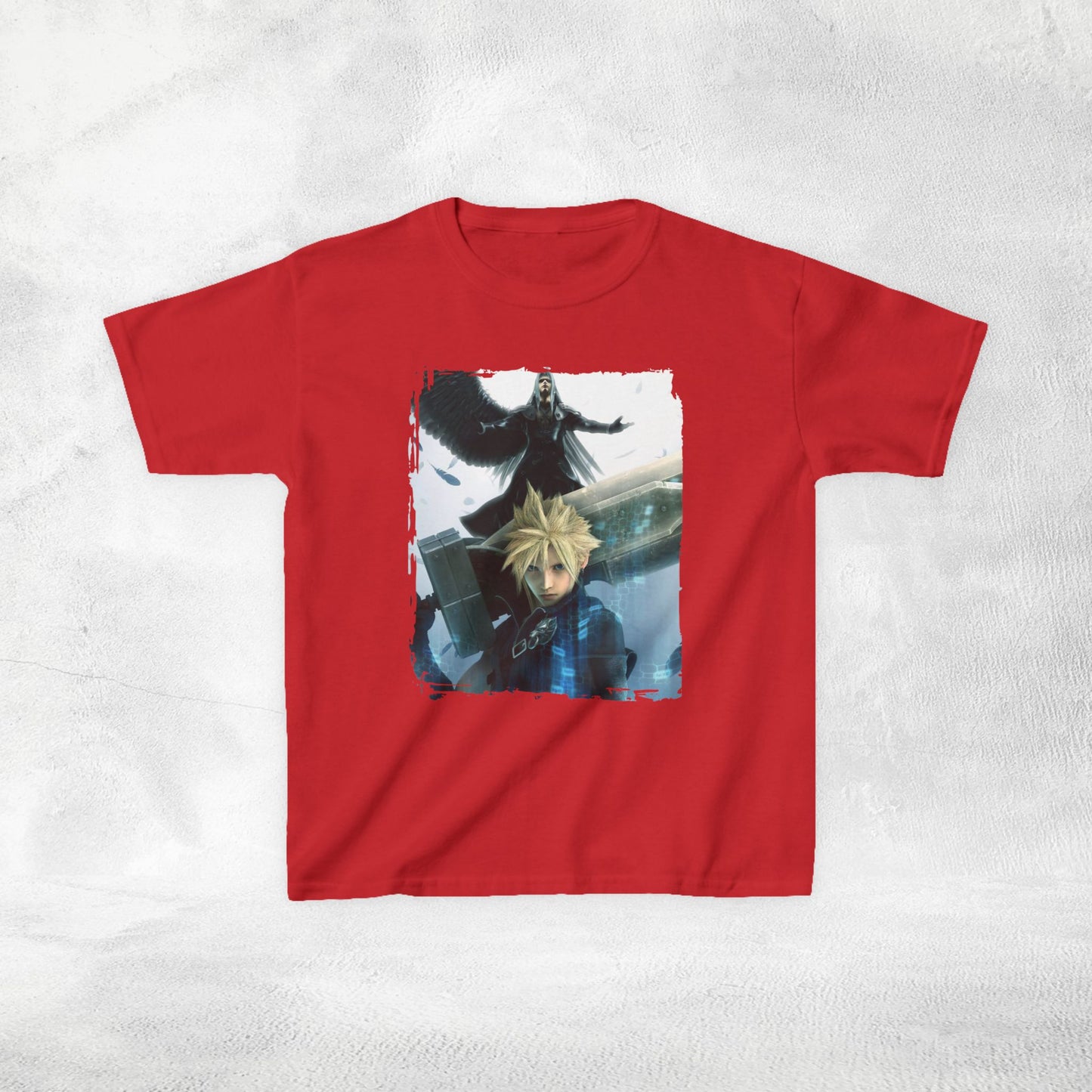 Copy of Kids gaming shirt Final Fantasy Cloud and Sephiroth