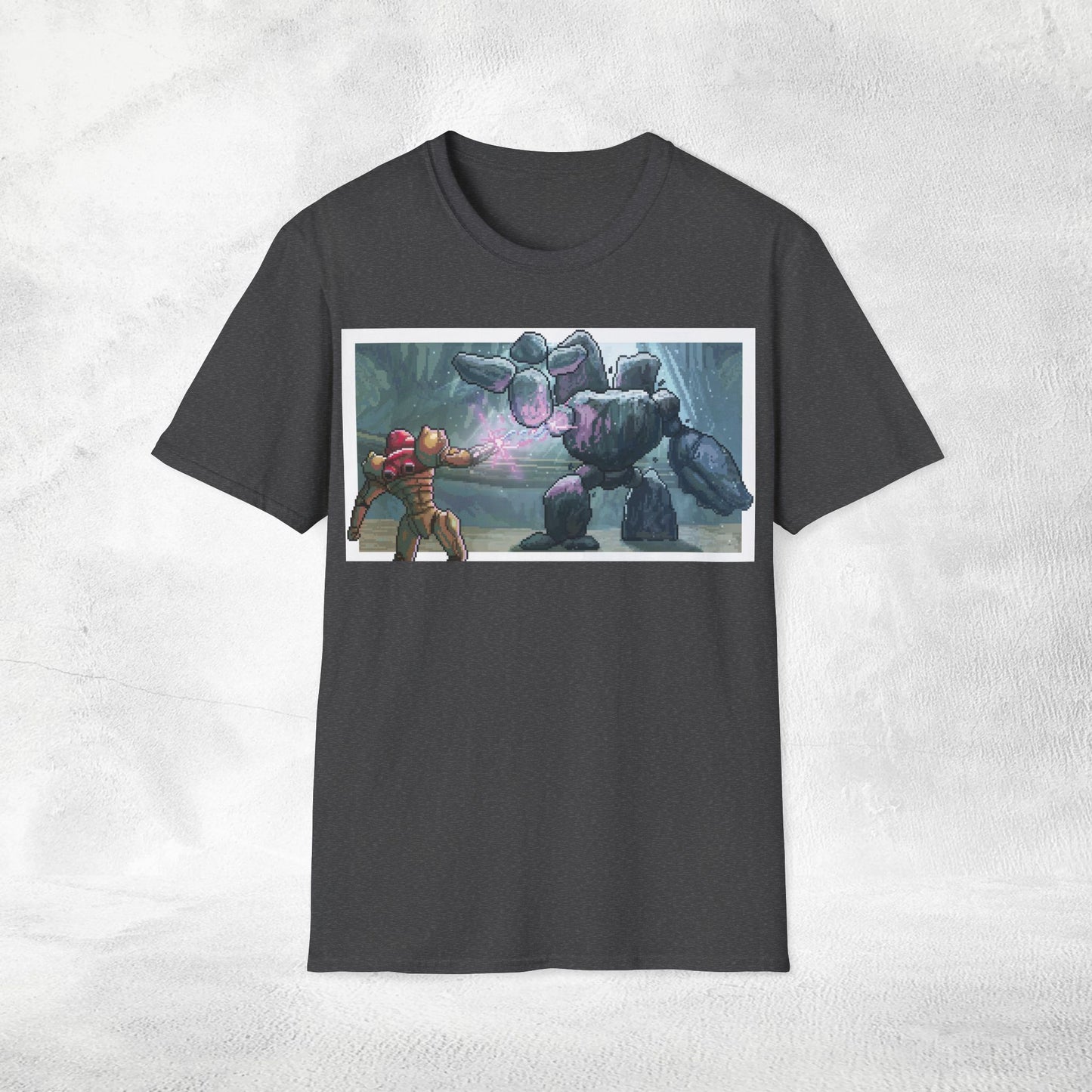 Unisex gaming shirt Samus Aran PixelArt