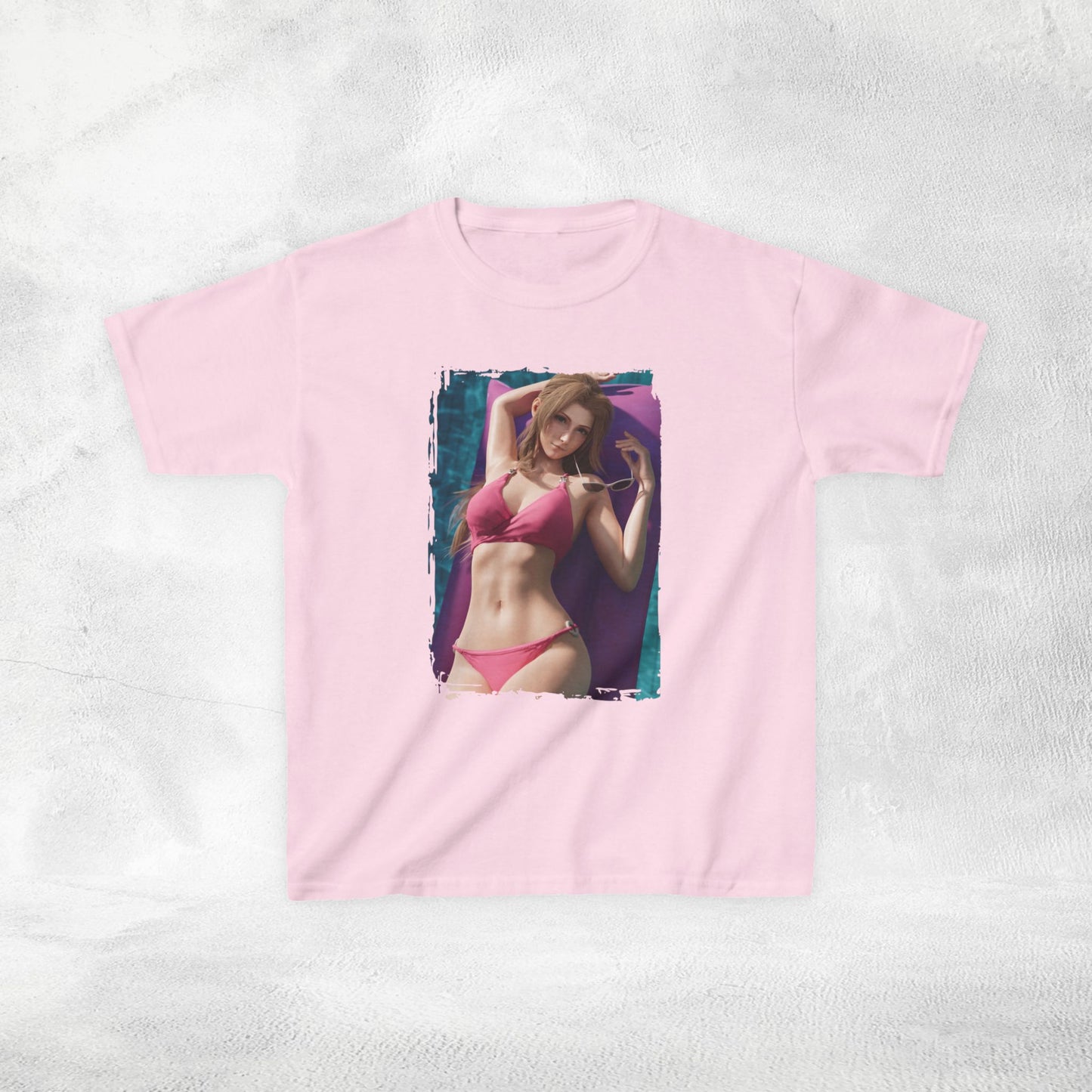 Kids gaming shirt Final Fantasy Aerith Swimsuit
