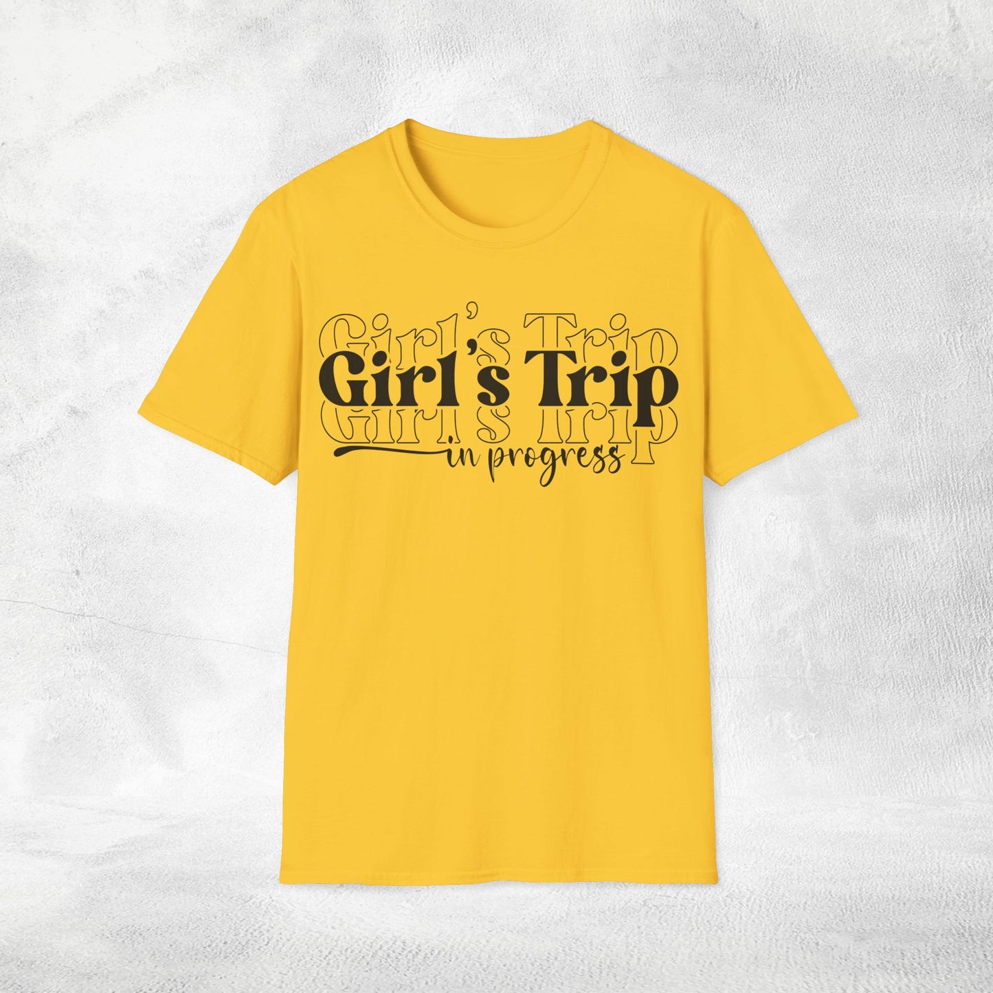 womens shirt girls trip in progress