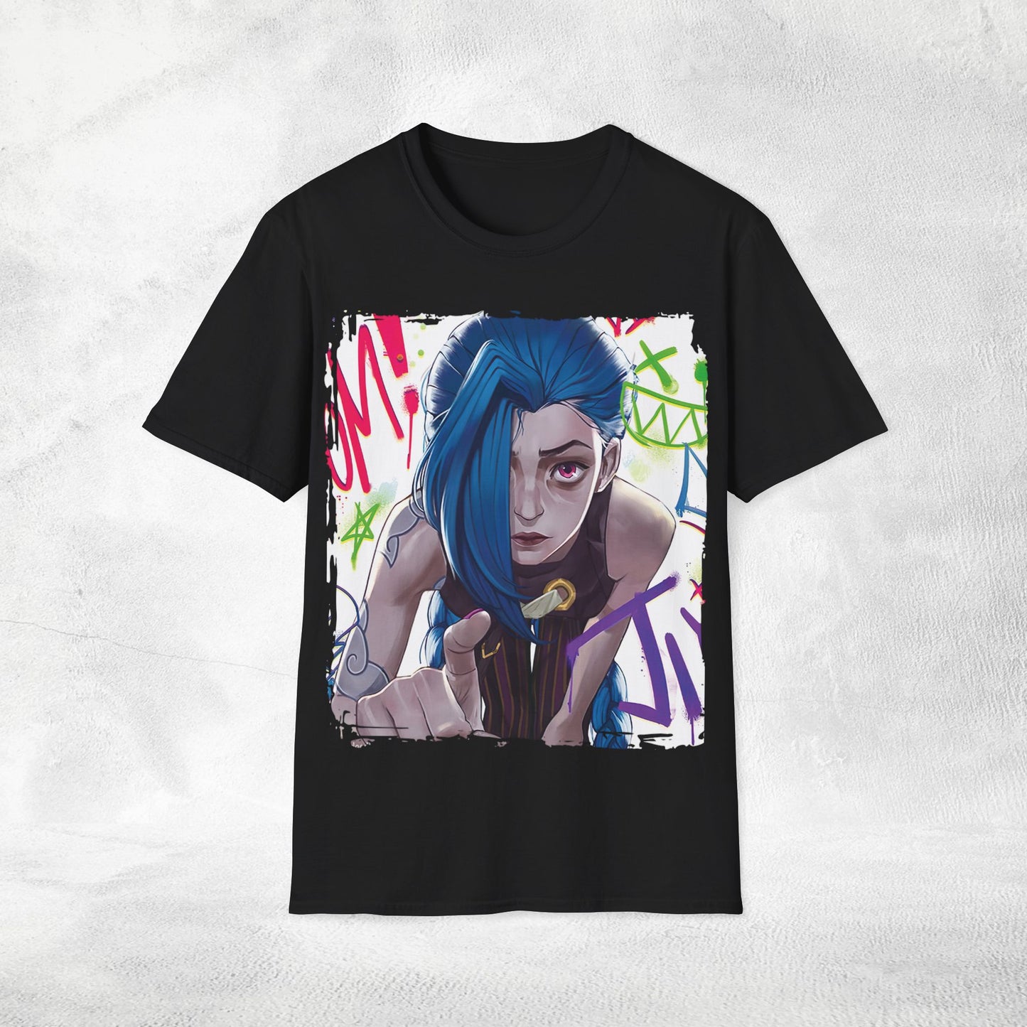 Unisex Gaming shirt Arcane Series LOL Jinx