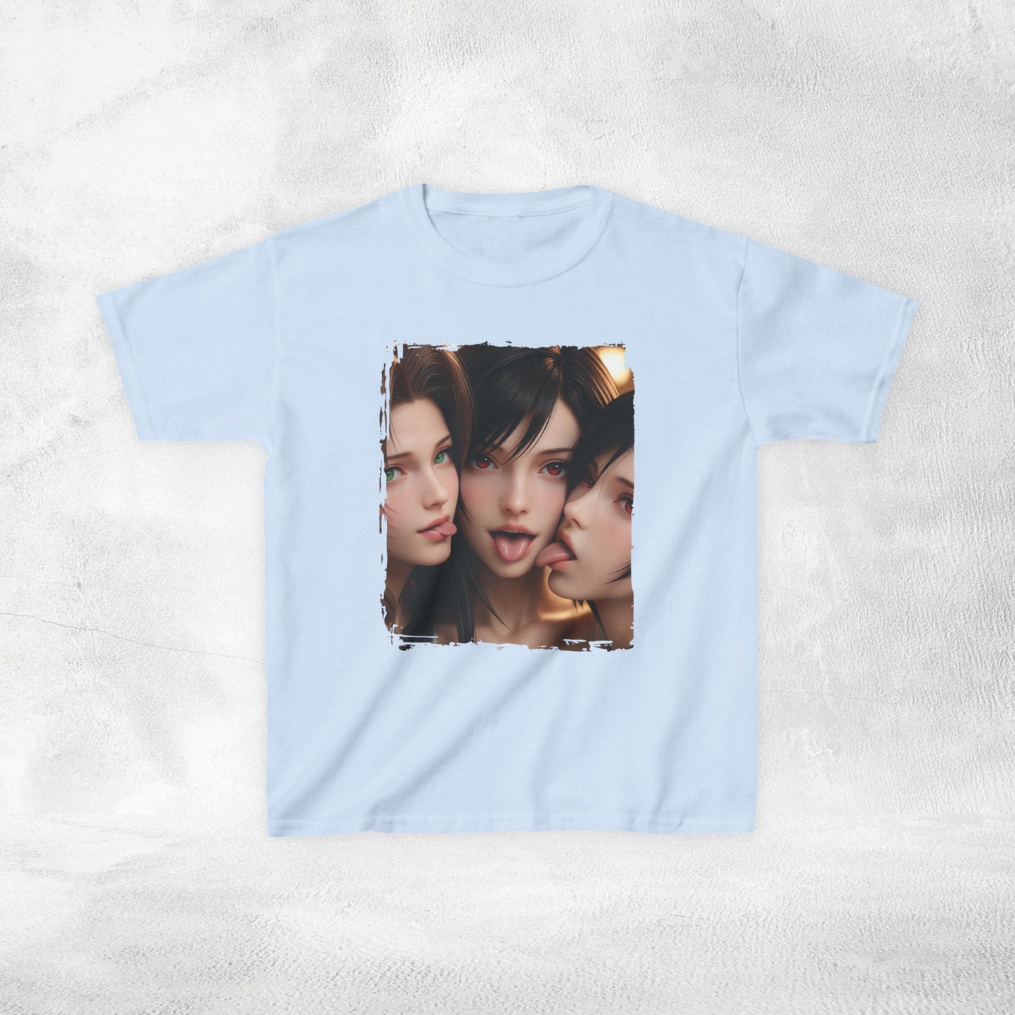 Kids gaming shirt Final Fantasy Tifa Lockhart and Aerith Gainsborough Yuffie Kisaragi