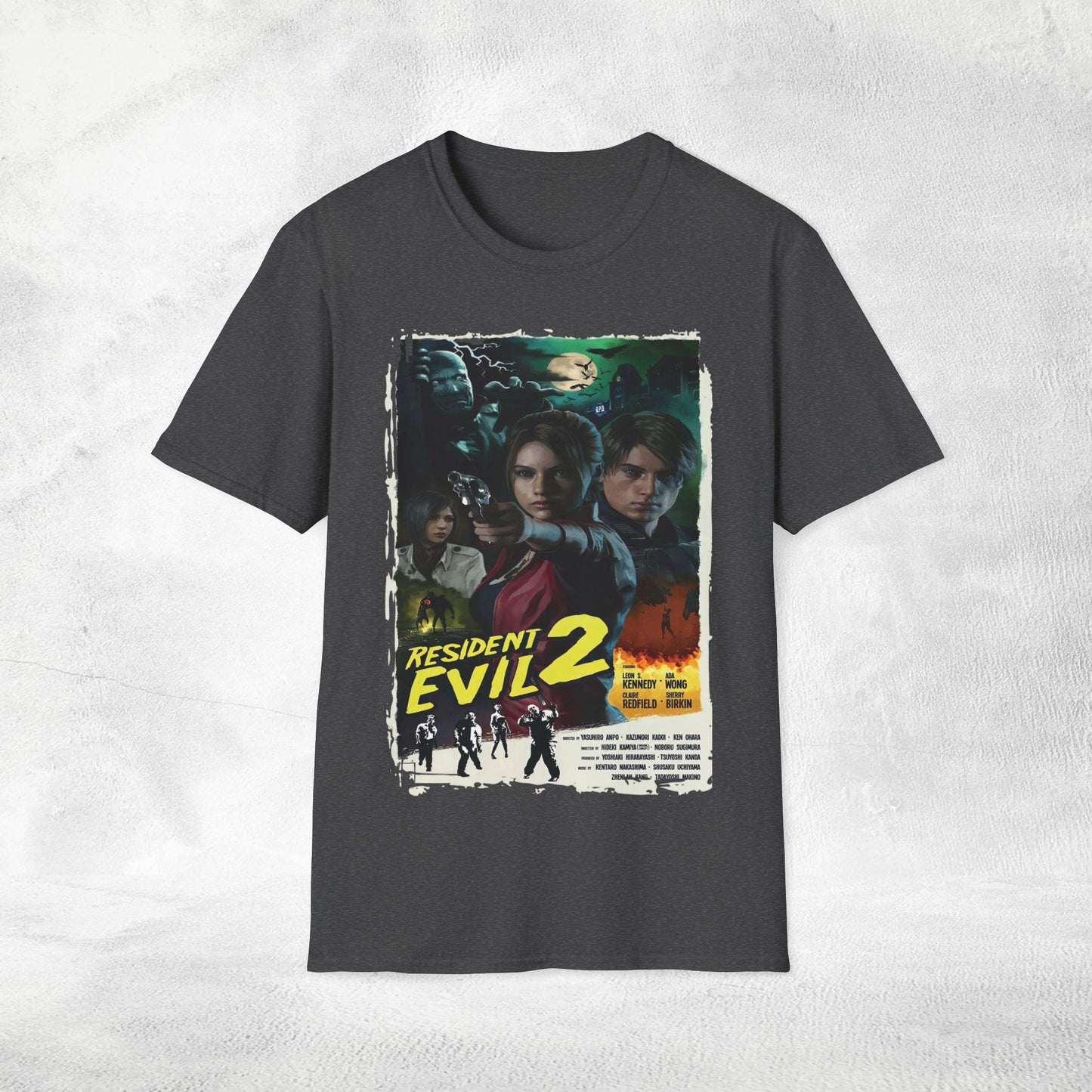 Unisex gaming shirt Resident Evil 2 Retro Vintage