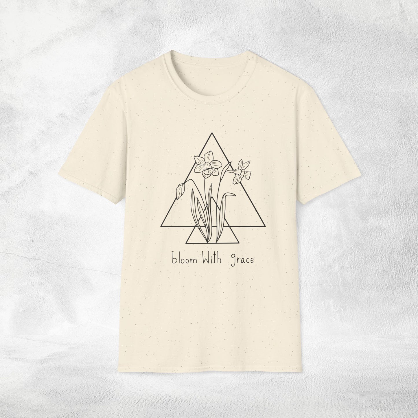 Womens Slogan T-shirt bloom with grace