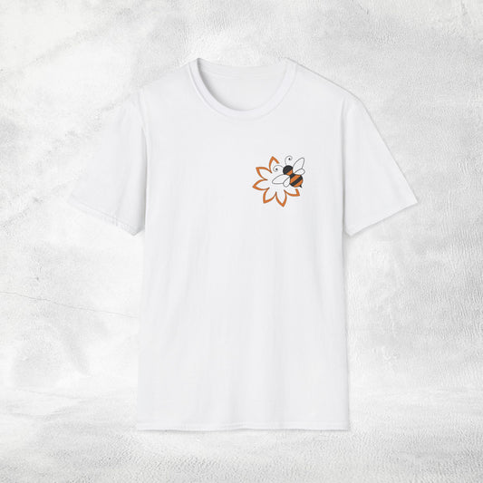 womans nature inspired shirt bee