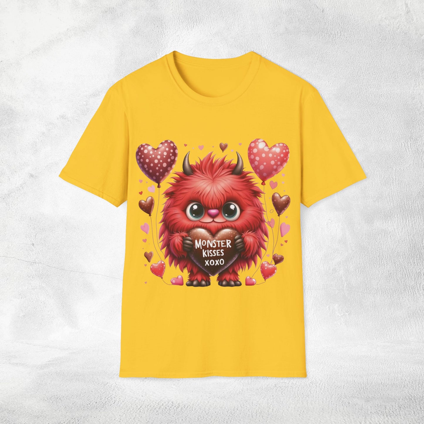 Unisex couples T-Shirt valentine monster