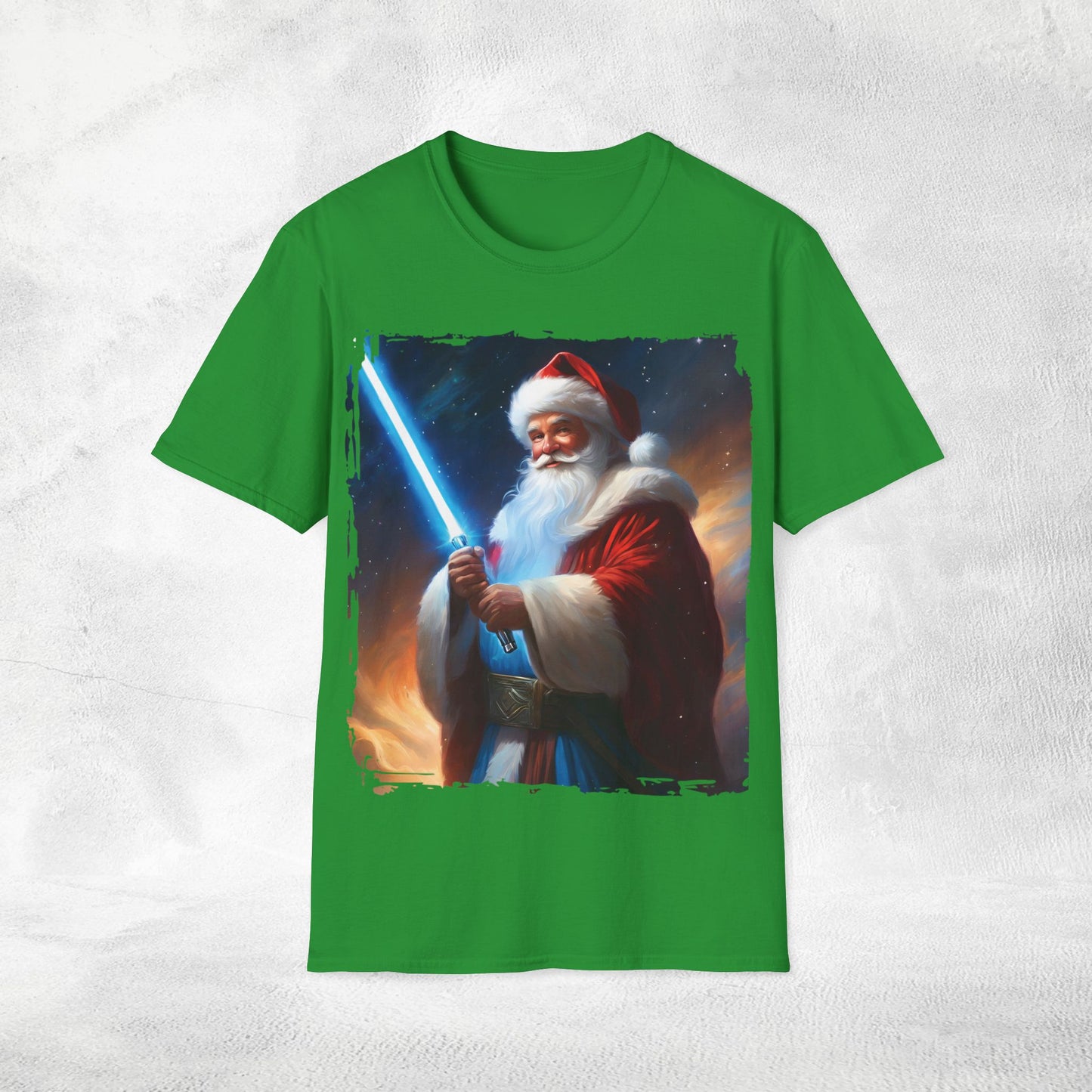 Unisex Christmas Santa with Lightsaber T-Shirt