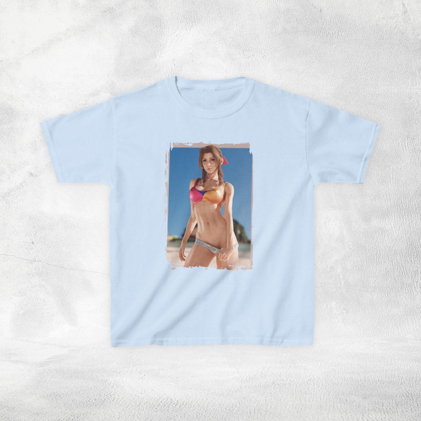 Kids gaming shirt Final Fantasy Aerith swimsuit