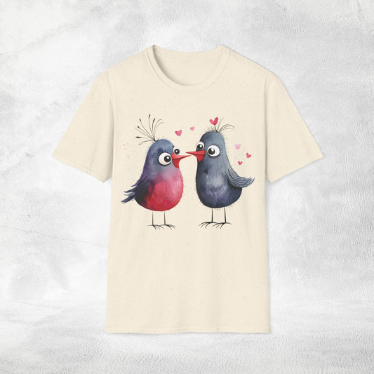 Unisex couples T-Shirt lovebird